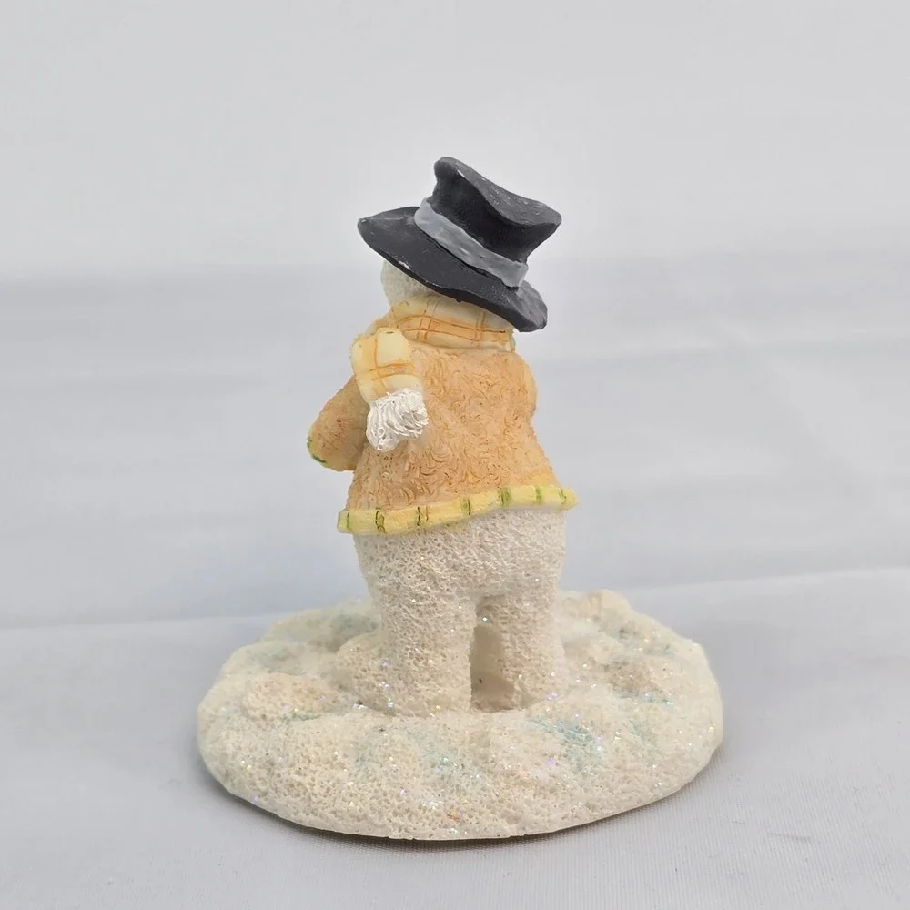 Russ Berrie Ice Sculptures Glad Hidings Snowman Figurine 21367 Hand Painted 3.5